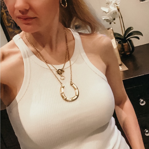 House of Harlow 1960 Large studded horseshoe necklace - Picture 11 of 12